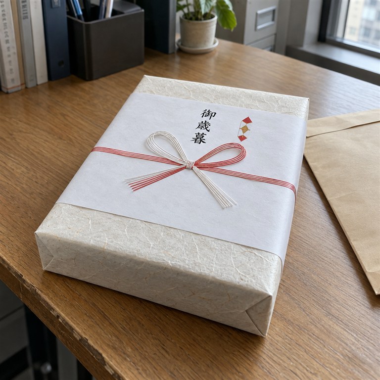 のしを掛けた季節の贈りもののイメージ