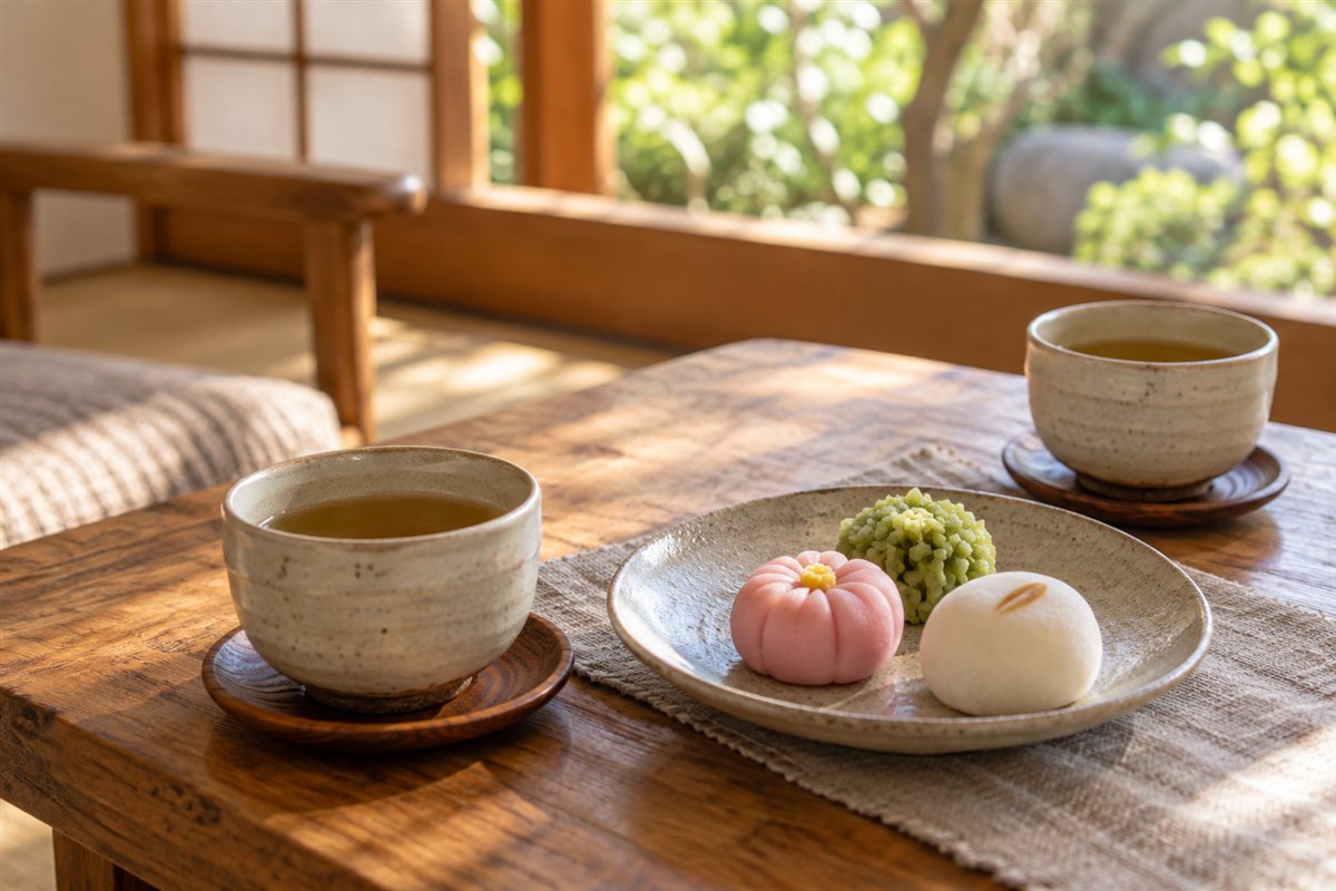 お茶とお菓子を楽しむひととき（イメージ）